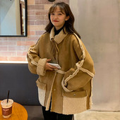 Palton de dama model larg cu captuseala moale si buzunare