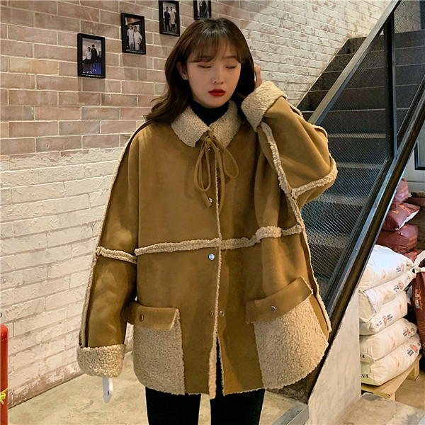 Palton de dama model larg cu captuseala moale si buzunare