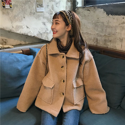 Női rövidkabát két színben, zsebekkel