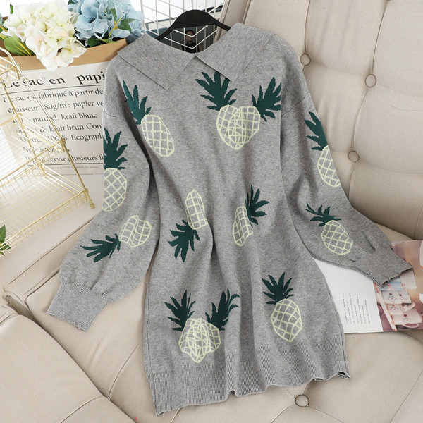 Pulover de dama modern cu guler in negru si gri