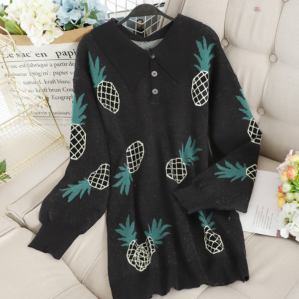 Pulover de dama modern cu guler in negru si gri