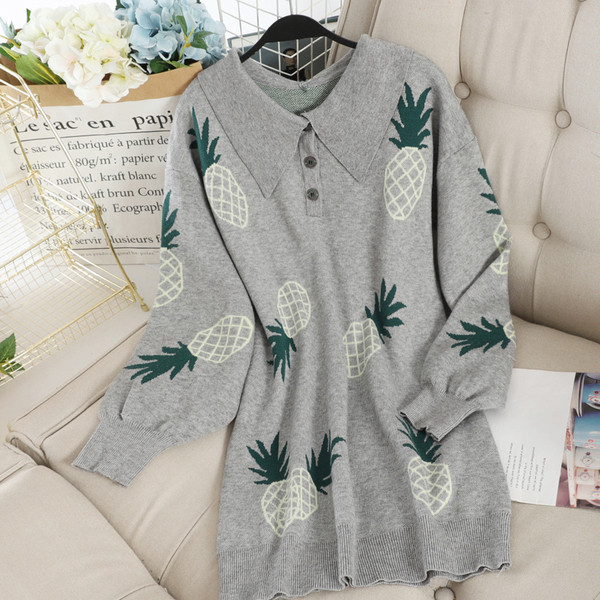 Pulover de dama modern cu guler in negru si gri