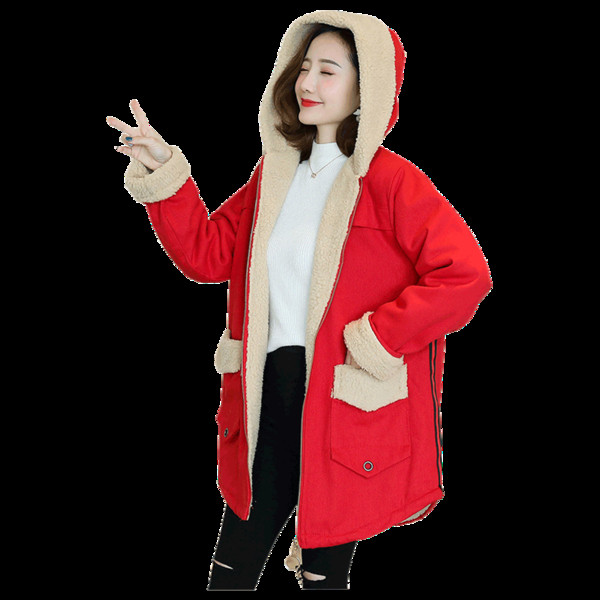 Μοντέρνο γυναικέιο μπουφάν με κουκούλα και μαλακή επένδυση σε δύο χρώματα, κατάλληλο για έγκυες γυναίκες