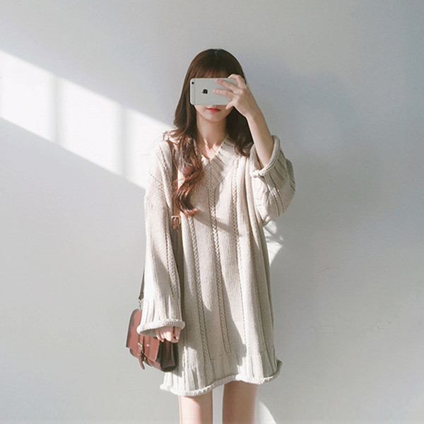 Pulover de dama modern cu decolteu spitz potrivit pentru gravide in trei culori