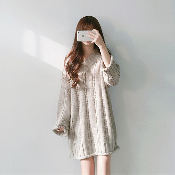 Pulover de dama modern cu decolteu spitz potrivit pentru gravide in trei culori