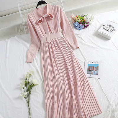 Rochie moderna de dama cu panglica in mai multe culori