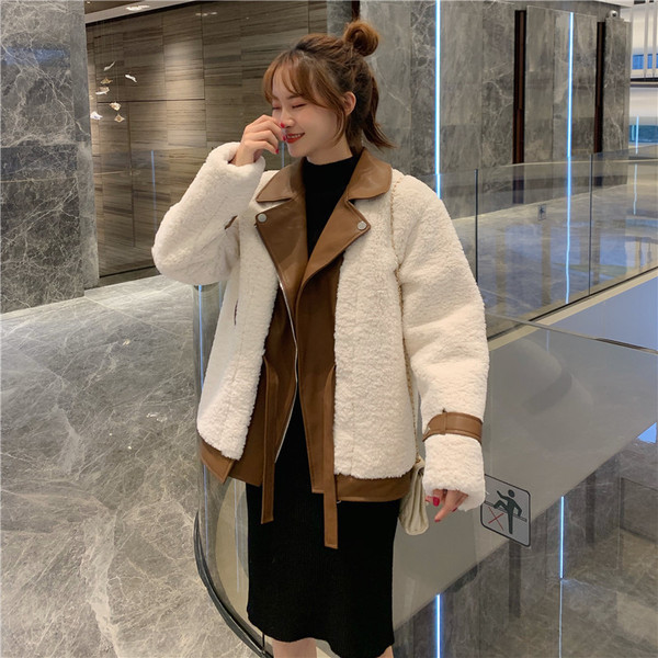 Top coat dama in doua culori model lat