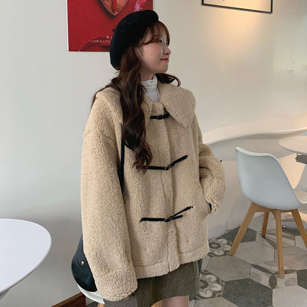 Női alkalmi kabát két színben, zsebekkel