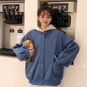 Hanorac zilnic de dama in trei culori cu nasturi si buzunare