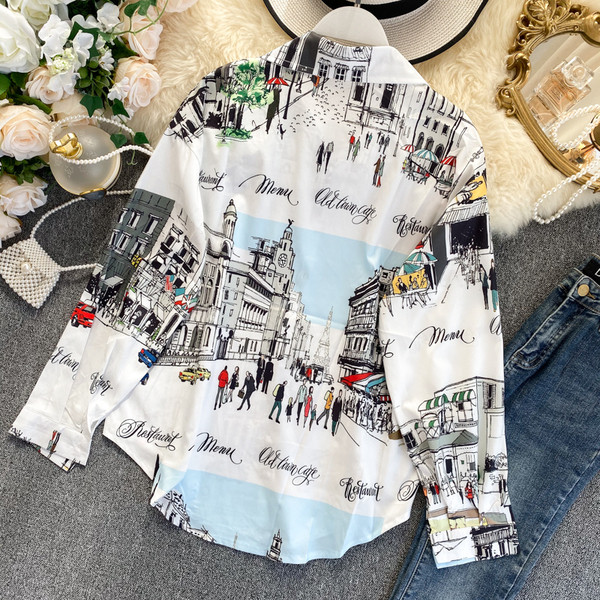 Színes női ing gombokkal, két színben