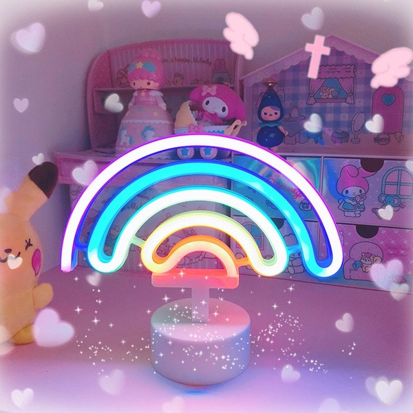 Night 3D LED lamp with remote control of colors in the form of an arc