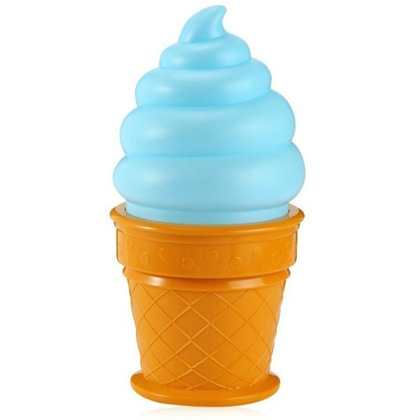 Lampa LED de noapte in forma de inghetata in alb, roz si albastru