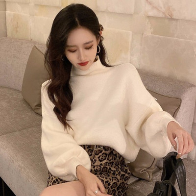 Pulover casual dama cu guler inalt in patru culori