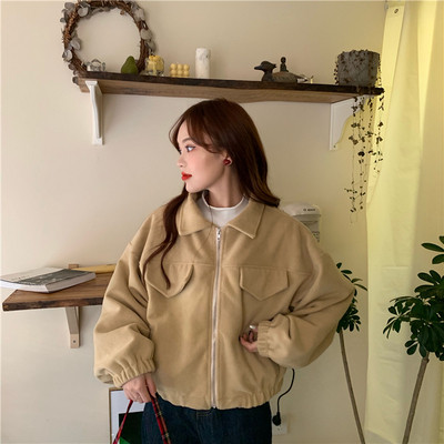 Hanorac scurt de damă, de ultimă generație, în trei culori, cu buzunare decorative