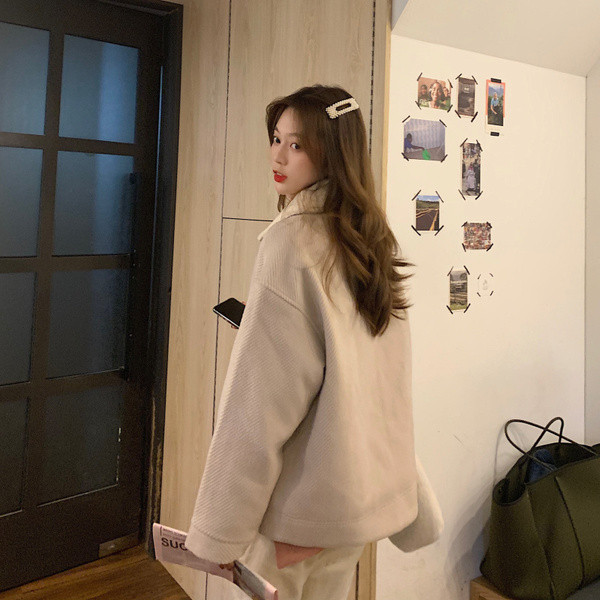 Top coat dama in doua culori maro si bej