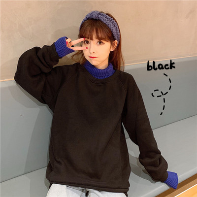 Καθημερινή μακρυά γυναικεία μπλούζα  σε τρία χρώματα με ψηλό γιακά