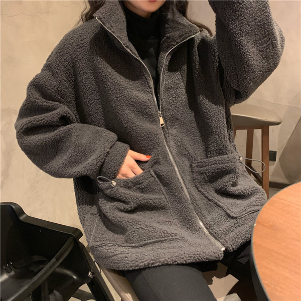 Γυναικείο casual φούτερ με κουμπιά σε δύο χρώματα