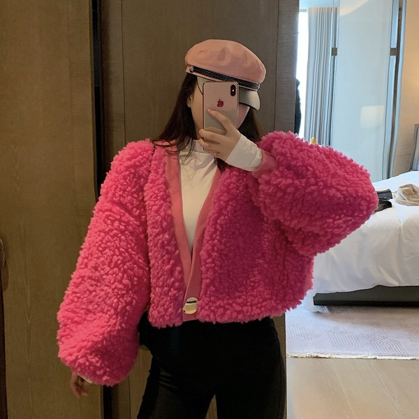 Casual γυναικεία παλτό σε μπεζ και ροζ χρώμα