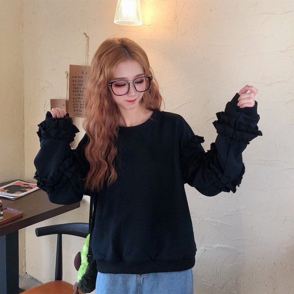 Pulover casual de dama cu decolteu oval in roz, galben si negru