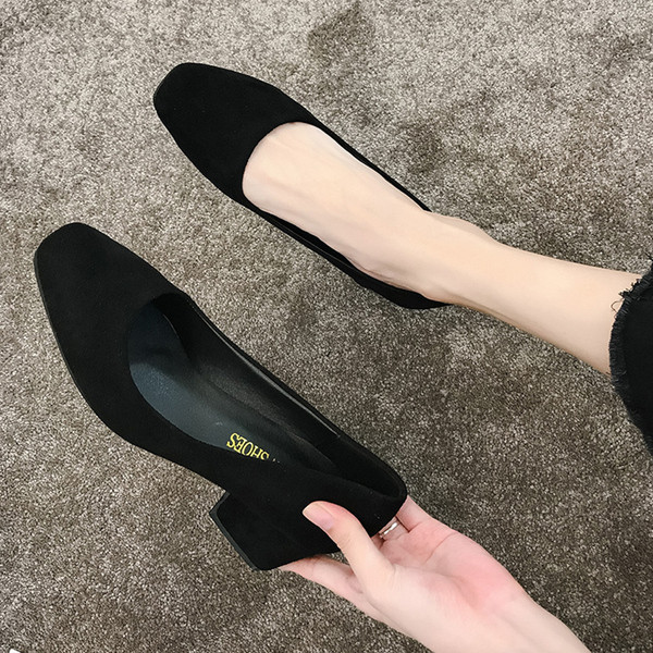 Pantofi moderni de dama cu toc gros in mai multe culori - doua modele