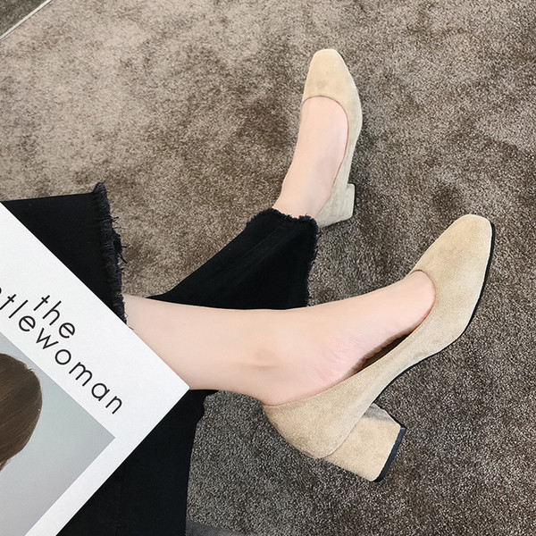 Pantofi moderni de dama cu toc gros in mai multe culori - doua modele