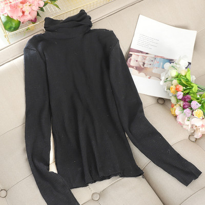 Καθημερινή γυναικεία μπλούζα με ψηλό γιακά σε διάφορα χρώματα