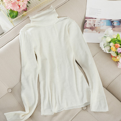 Καθημερινή γυναικεία μπλούζα με ψηλό γιακά σε διάφορα χρώματα