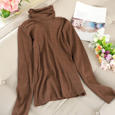 Καθημερινή γυναικεία μπλούζα με ψηλό γιακά σε διάφορα χρώματα