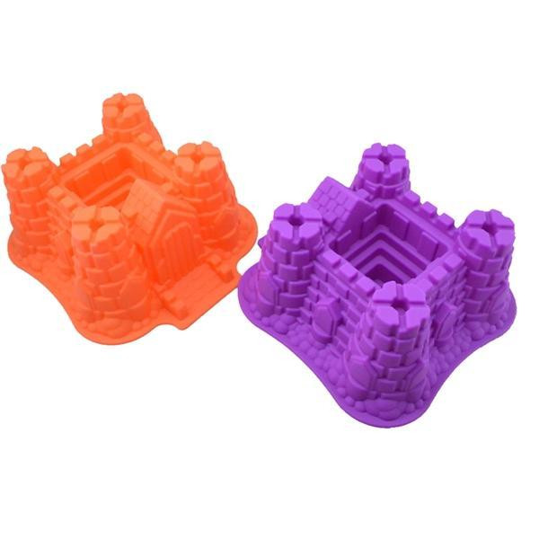 Formă din silicon pentru coacere prăjituri în mov, roșu și portocaliu
