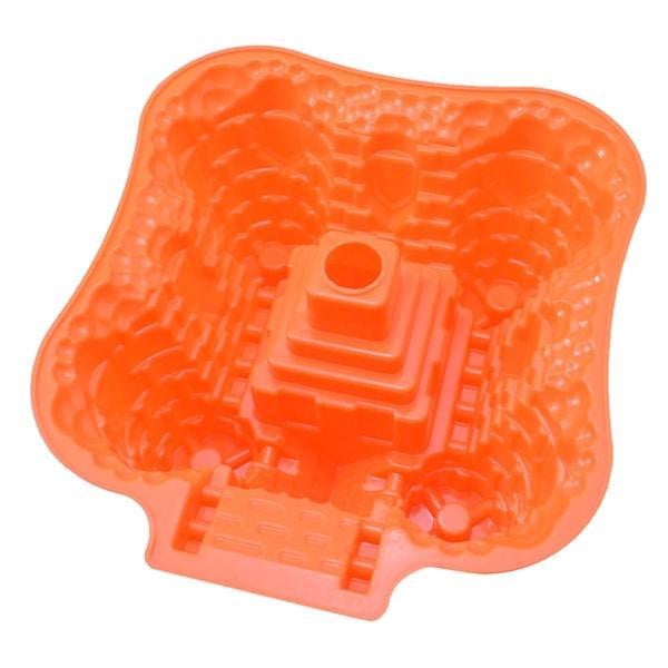 Formă din silicon pentru coacere prăjituri în mov, roșu și portocaliu