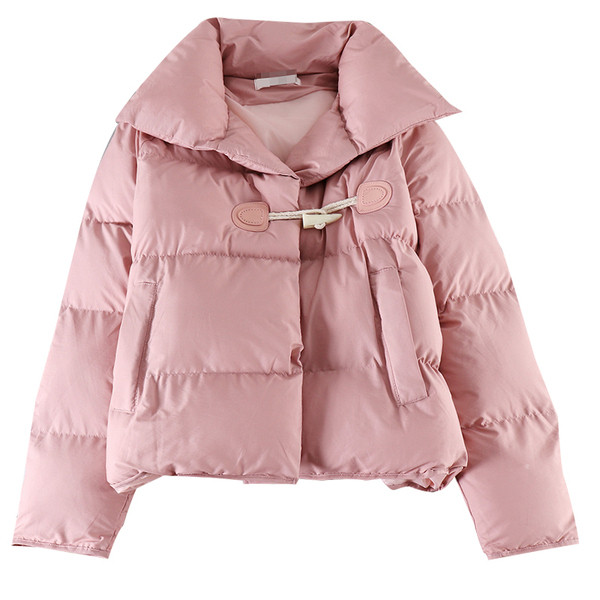 Modern női kabát gombokkal és zsebbel négy színben