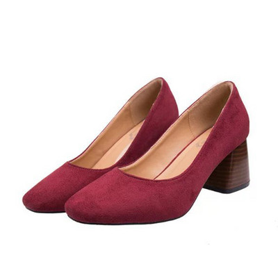 Pantofi moderni de dama cu toc gros in mai multe culori