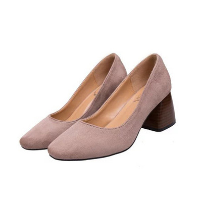 Pantofi moderni de dama cu toc gros in mai multe culori