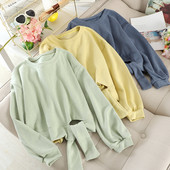 Pulover de dama cu decolteu rotund si cravate in mai multe culori