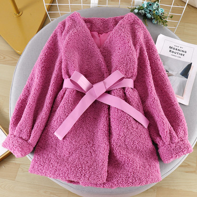 Palton casual de dama cu curea si decolteu spitz in diferite culori