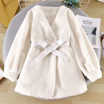 Palton casual de dama cu curea si decolteu spitz in diferite culori