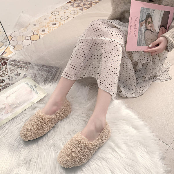 Mocasini de damă din puf în trei culori