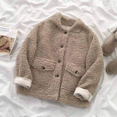 Ежедневно дамско палто с копчета и джоб в три цвята