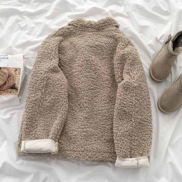 Ежедневно дамско палто с копчета и джоб в три цвята