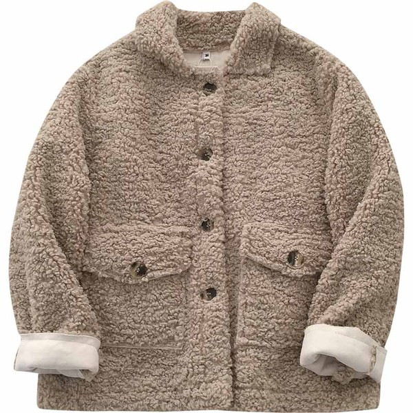 Ежедневно дамско палто с копчета и джоб в три цвята