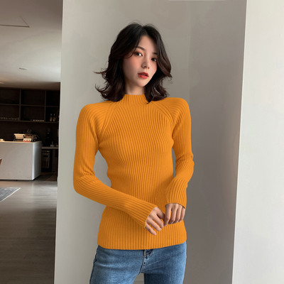 Bluză de damă cu mâneci lungi și decolteu oval în mai multe culori