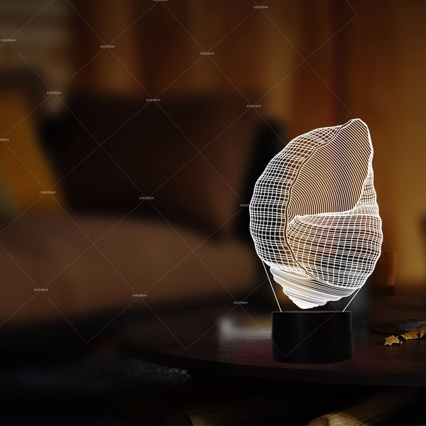 Lampă LED 3D de birou cu telecomandă a culorii în formă de rapan