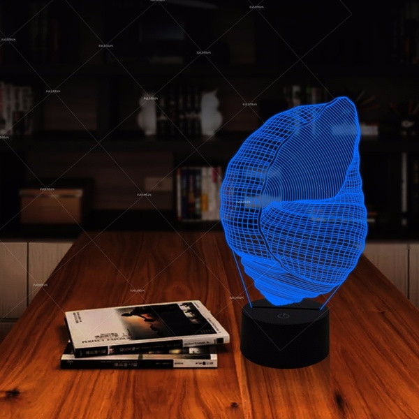 Lampă LED 3D de birou cu telecomandă a culorii în formă de rapan