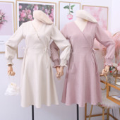 Rochie de dama model nou decupata cu maneci lungi si decolteu spitz