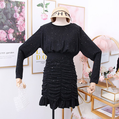 Rochie de dama model nou cu decolteu in culorile gri, roz si negru