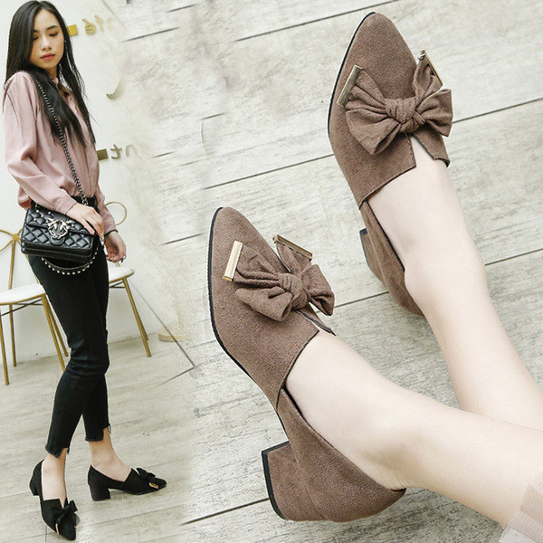 Pantofi moderni dama casual cu panglica in negru, maro si bej