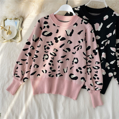 Pulover de dama cu model animal in trei culori