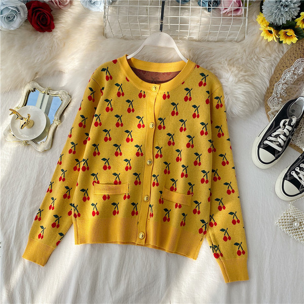 Cardigan dama cu nasturi in patru culori