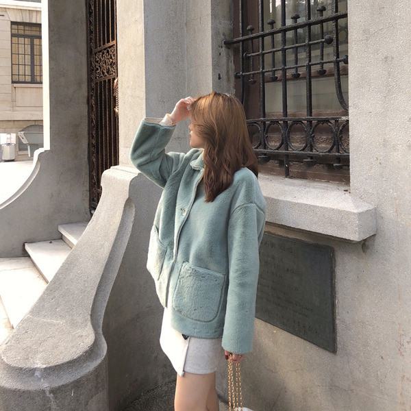 Rövid tavaszi-őszi kabát bézs, rózsaszín és zöld színben