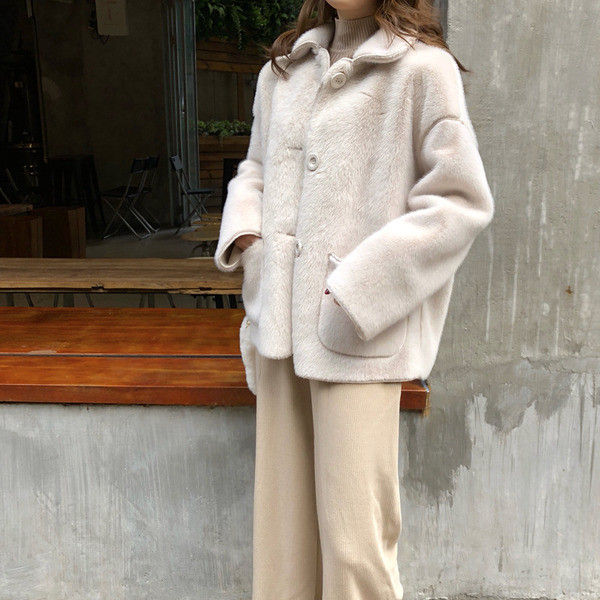 Rövid tavaszi-őszi kabát bézs, rózsaszín és zöld színben